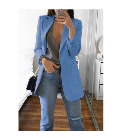 jinran Spring New Ladies OL Professional Office Lapel Cardigan Temperament Suit Jacket Casual Jacket Blazer Women  Office Lady