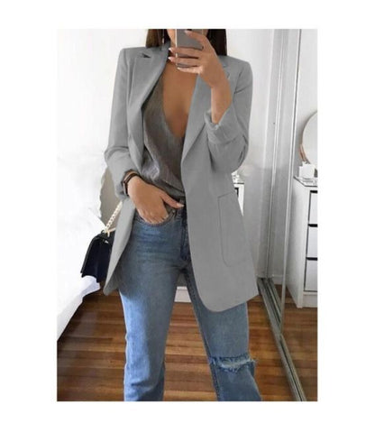 jinran Spring New Ladies OL Professional Office Lapel Cardigan Temperament Suit Jacket Casual Jacket Blazer Women  Office Lady