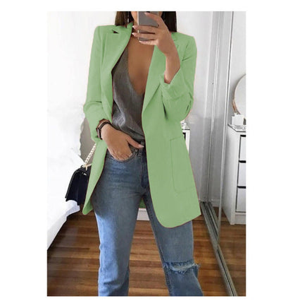 jinran Spring New Ladies OL Professional Office Lapel Cardigan Temperament Suit Jacket Casual Jacket Blazer Women  Office Lady