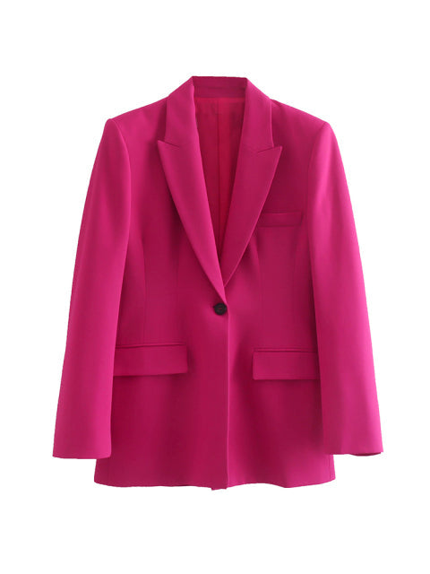 jinran New 2Pcs 2022 Spring Women OL Skirts Blazer Suits Solid Color Single Button Jacket Long Sleeve Notched Coats Outwear