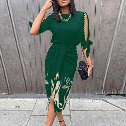 jinran Women&#39;s Summer Sexy Dress Hollow Out Long-sleeve Bodycon Waist Party Dress 2022 Woman Casual Fashion V-neck Party Dresses
