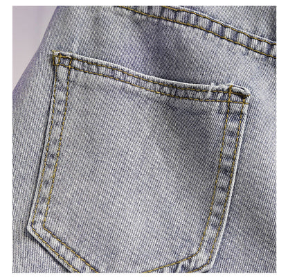 jinran Summer High Waist Fashion Korean Ripped Wide Leg Loose Hot Short Pants Casual Vintage Plus Size Women&#39;s Jean Denim Shorts Female