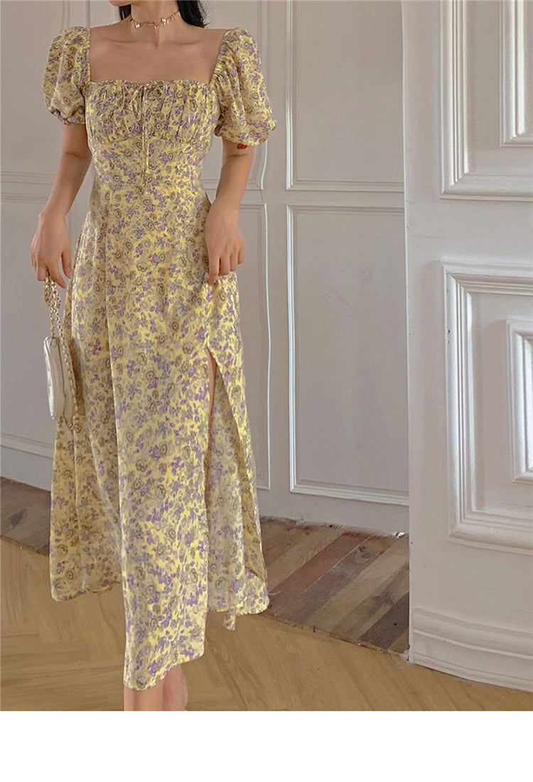 jinran Women&#39;s Summer Floral Print Casual Midi Dress Short Sleeve Elegant Sexy Party Beach Maxi Vestidos Female Fashion Prom Clothes