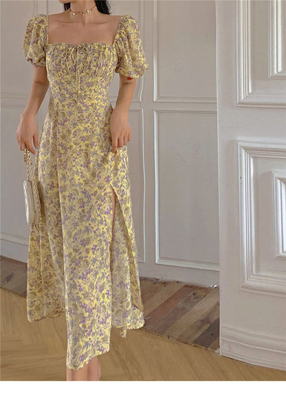 jinran Women&#39;s Summer Floral Print Casual Midi Dress Short Sleeve Elegant Sexy Party Beach Maxi Vestidos Female Fashion Prom Clothes