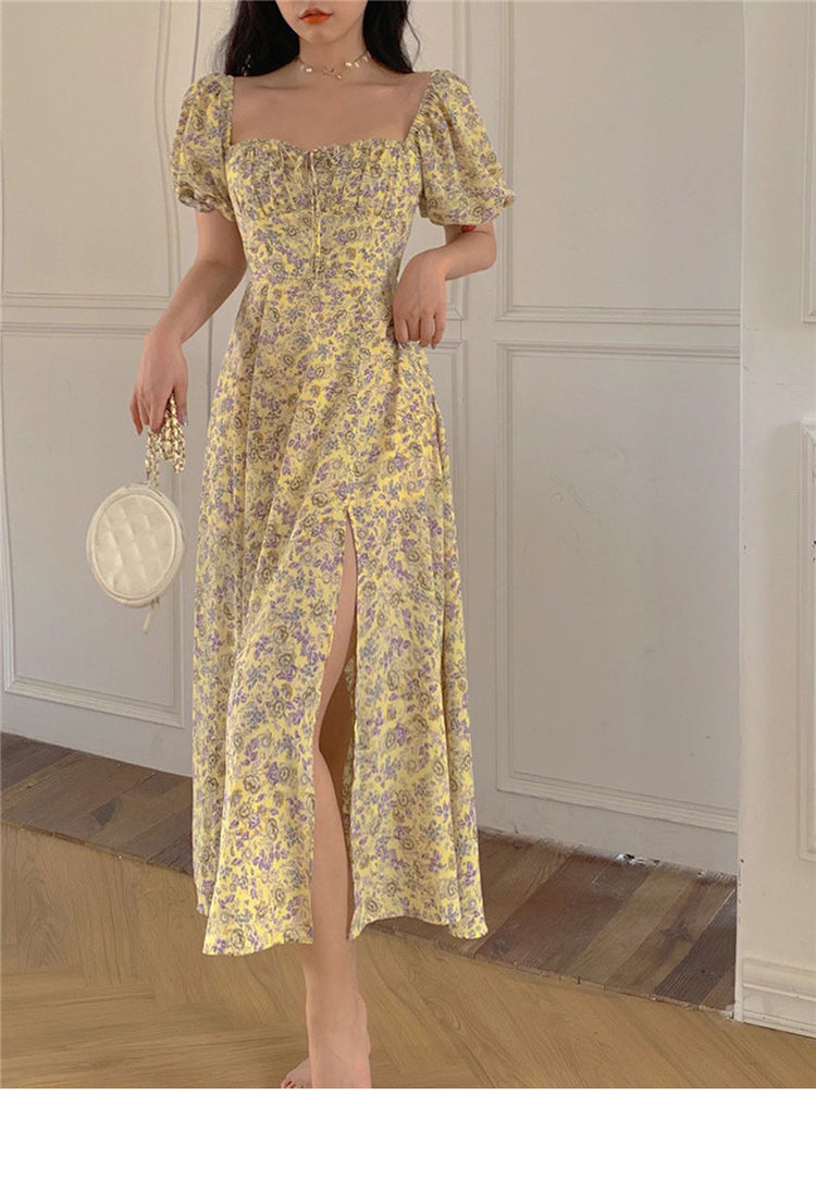 jinran Women&#39;s Summer Floral Print Casual Midi Dress Short Sleeve Elegant Sexy Party Beach Maxi Vestidos Female Fashion Prom Clothes