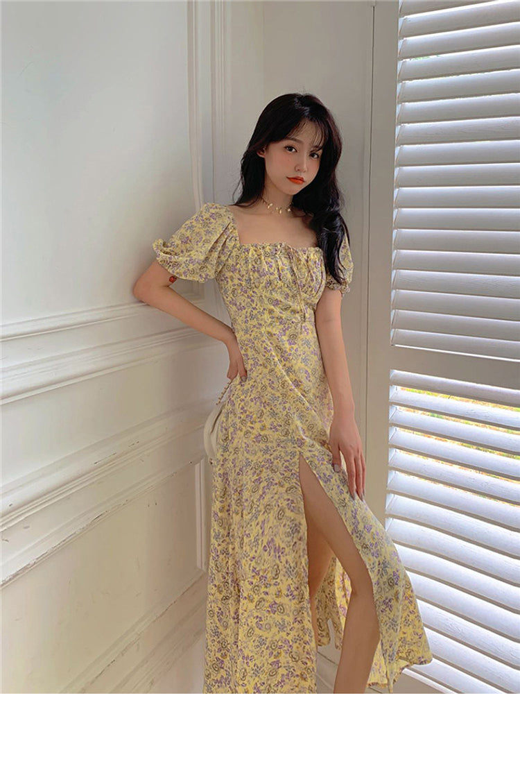 jinran Women&#39;s Summer Floral Print Casual Midi Dress Short Sleeve Elegant Sexy Party Beach Maxi Vestidos Female Fashion Prom Clothes