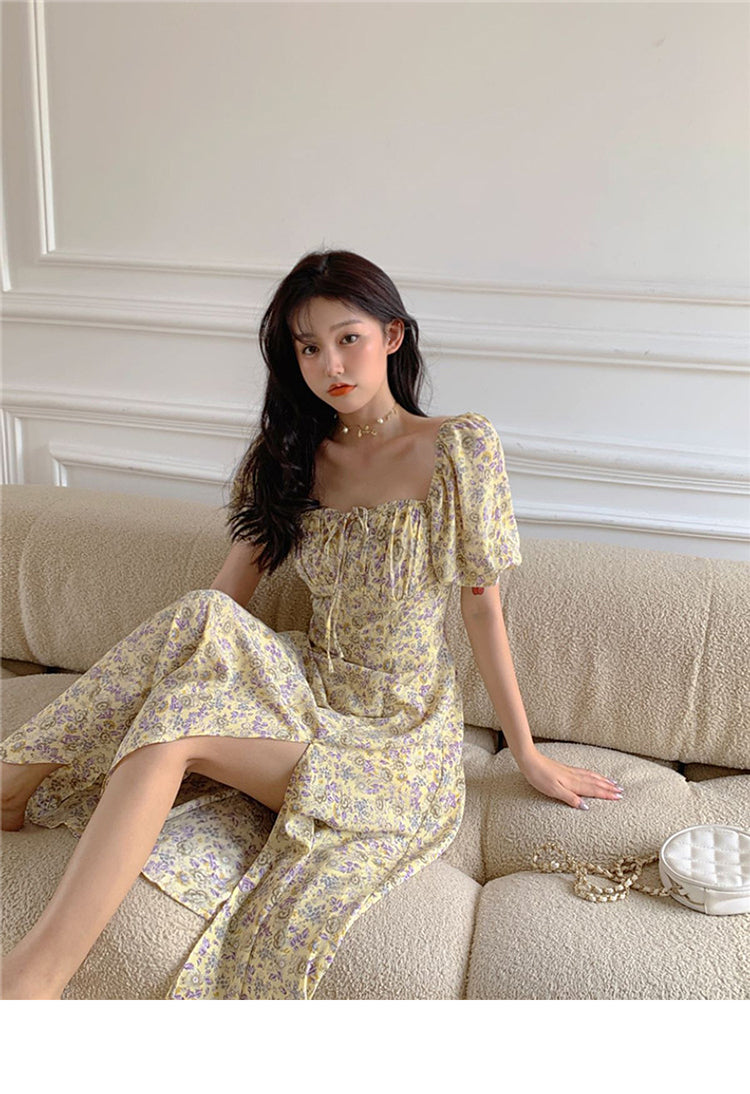 jinran Women&#39;s Summer Floral Print Casual Midi Dress Short Sleeve Elegant Sexy Party Beach Maxi Vestidos Female Fashion Prom Clothes