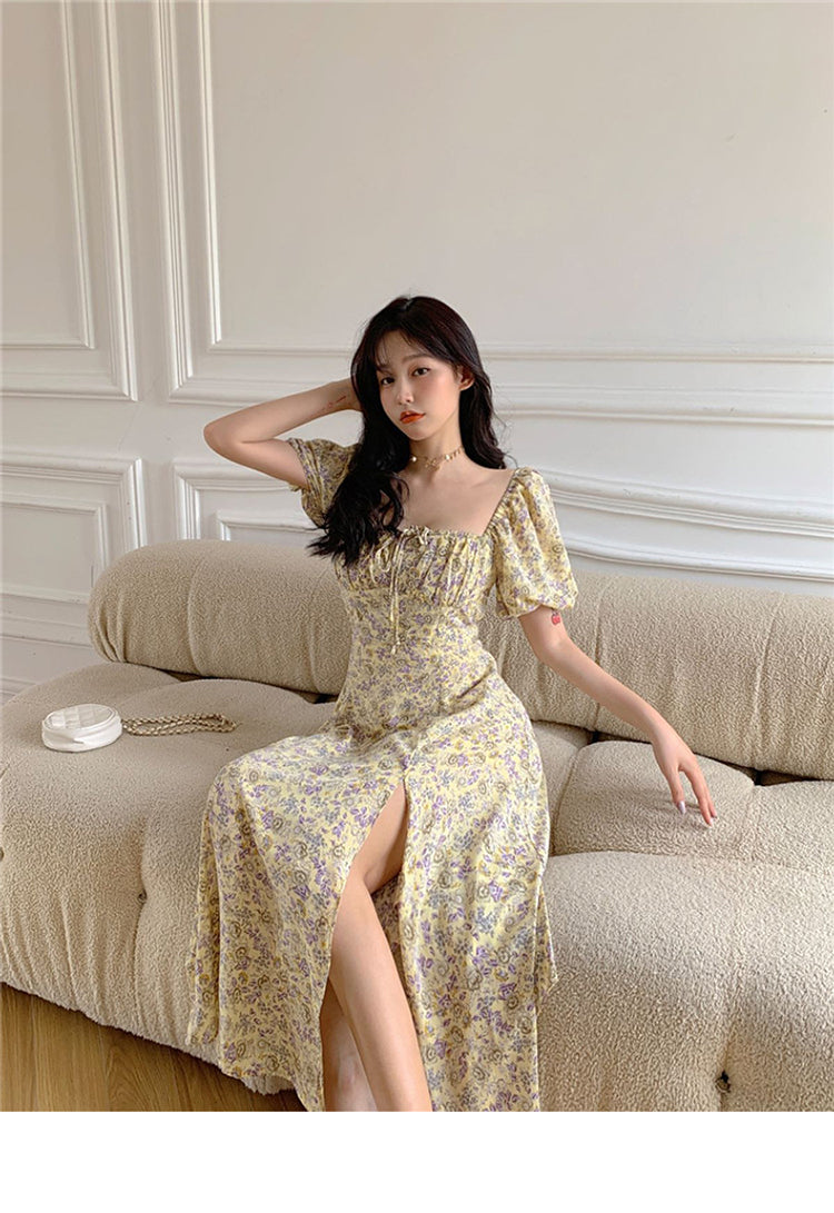 jinran Women&#39;s Summer Floral Print Casual Midi Dress Short Sleeve Elegant Sexy Party Beach Maxi Vestidos Female Fashion Prom Clothes