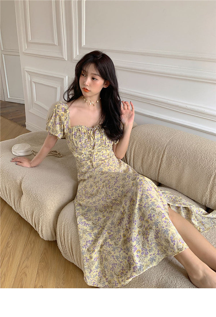 jinran Women&#39;s Summer Floral Print Casual Midi Dress Short Sleeve Elegant Sexy Party Beach Maxi Vestidos Female Fashion Prom Clothes