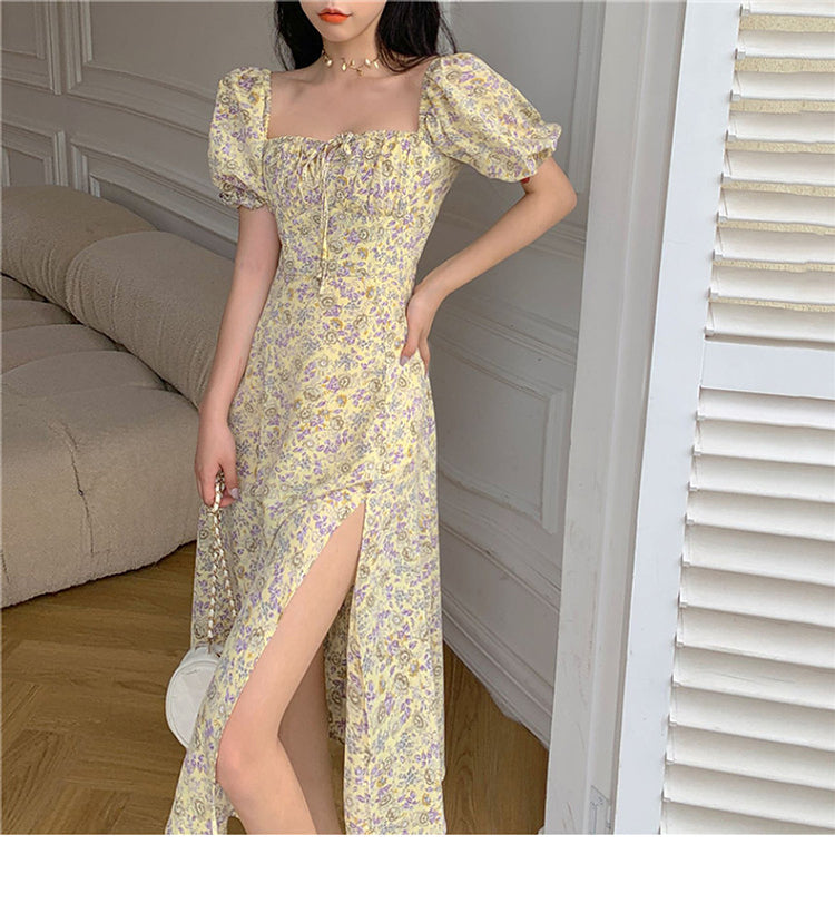 jinran Women&#39;s Summer Floral Print Casual Midi Dress Short Sleeve Elegant Sexy Party Beach Maxi Vestidos Female Fashion Prom Clothes