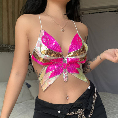 jinran 2024 TAO BUTTERFLY SEQUIN TOP