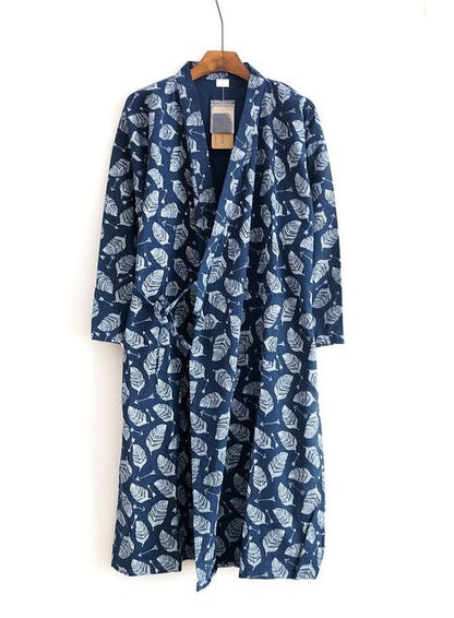 jinran New Men&#39;s 100% Cotton Gauze Cotton Robe Loose Thin Yukata Japanese Kimono Pajamas Men&#39;s Hooded Robe V-Neck Pajamas Bathrobe