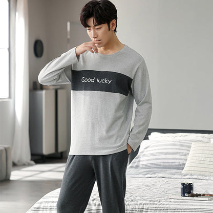 jinran New Spring Men Pajamas Long Sleeve Male Pajama Set Men Pure Full Cotton Pajamas For Men Sleepwear Suit homewear 4XL