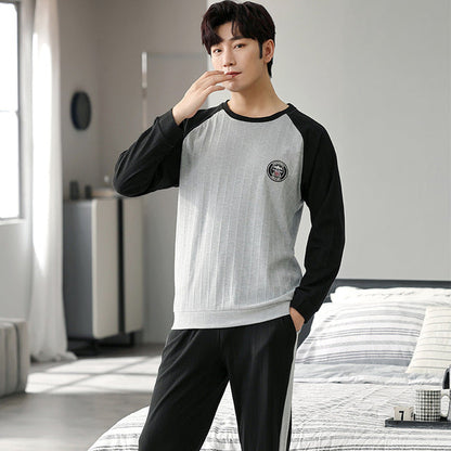 jinran New Spring Men Pajamas Long Sleeve Male Pajama Set Men Pure Full Cotton Pajamas For Men Sleepwear Suit homewear 4XL