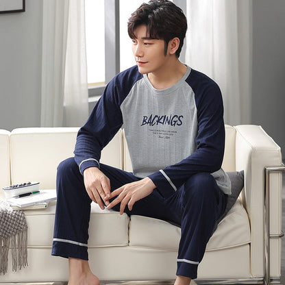 jinran New Spring Men Pajamas Long Sleeve Male Pajama Set Men Pure Full Cotton Pajamas For Men Sleepwear Suit homewear 4XL