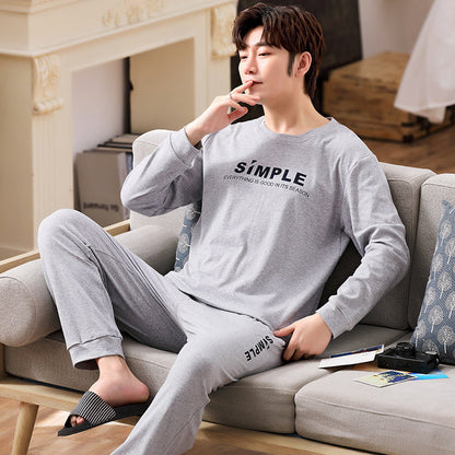 jinran New Spring Men Pajamas Long Sleeve Male Pajama Set Men Pure Full Cotton Pajamas For Men Sleepwear Suit homewear 4XL