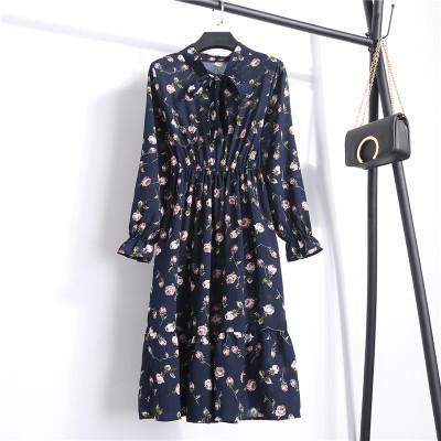 jinran new2022 women&#39;s casual chiffon dress  hot springsummer sleeve lotus leaf collar dress