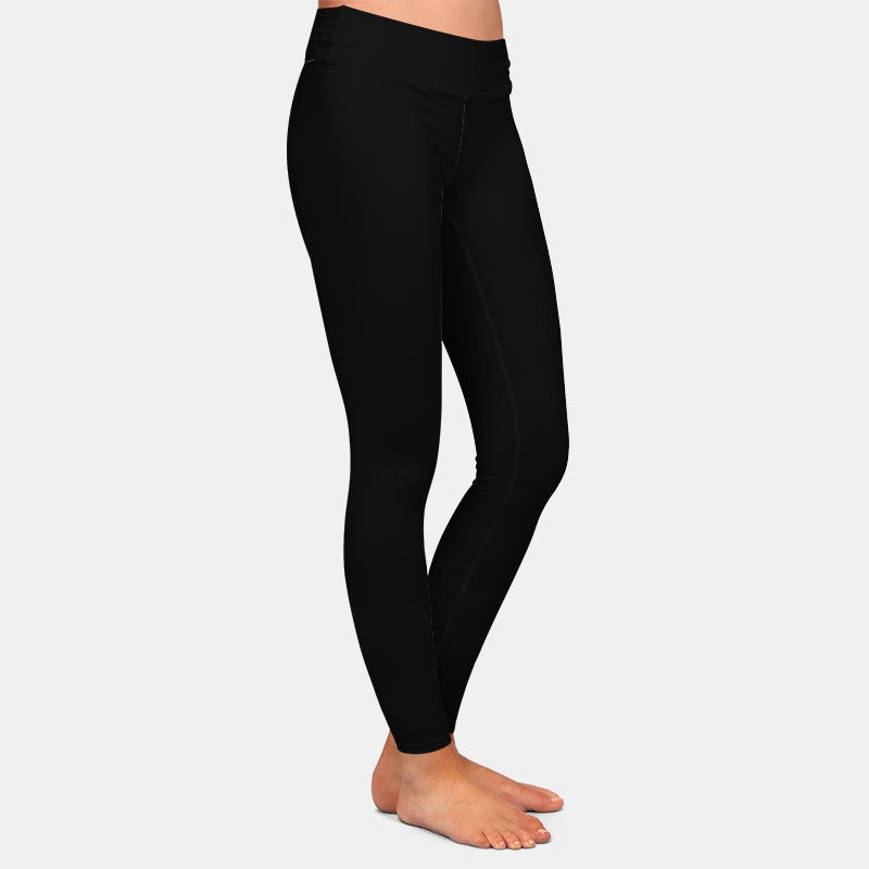 jinran New Arrival Women Leggings Solid Black High Waist Comfortable Breathe Freely Fitness Stretch Leggings